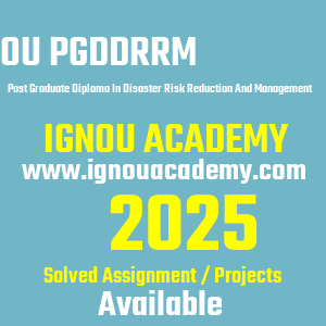 IGNOU PGDDRRM SOLVED ASSIGNMENT 2025